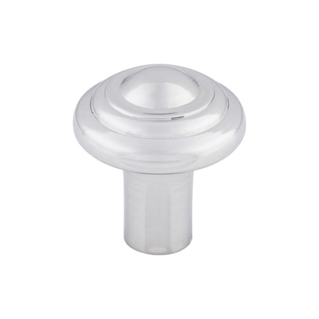 Top Knobs M2033 Aspen II Button 1 1/4" Diameter Round Knob Polished Chrome