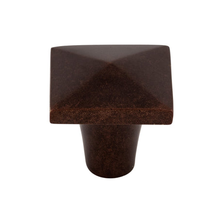 Top Knobs M1518 Aspen 1 1/4" Length Square Knob Mahogany Bronze