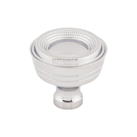 Top Knobs M1620 Beaded 1 5/16" Diameter Round Knob Polished Chrome