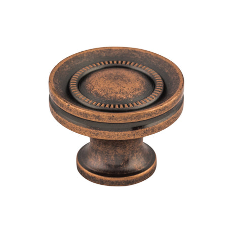 Top Knobs M297 Button Faced 1 1/4" Diameter Round Knob Antique Copper