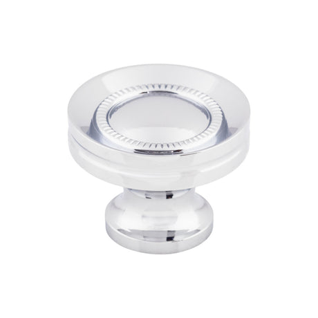 Top Knobs M291 Button Faced 1 1/4" Diameter Round Knob Polished Chrome