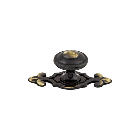 Top Knobs M28 Canterbury 1 1/4" Diameter Round Knob Dark Antique Brass