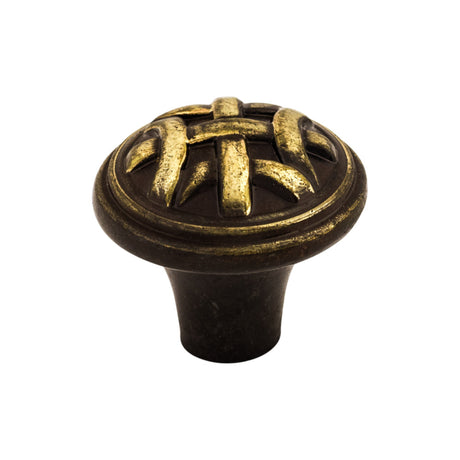 Top Knobs M166 Celtic 1" Diameter Round Knob Dark Antique Brass