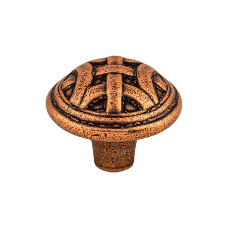 Top Knobs M223 Celtic 1 1/4" Diameter Round Knob Old English Copper