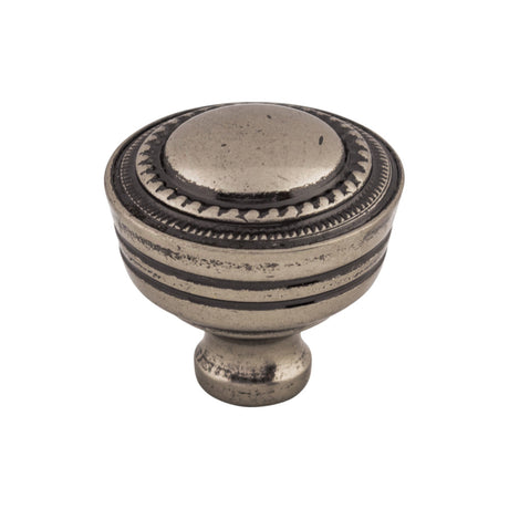 Top Knobs M198 Contessa 1 1/4" Diameter Round Knob Pewter Antique