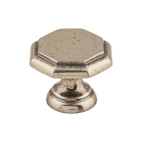 Top Knobs M6 Devon 1 1/4" Diameter Round Knob Pewter Antique