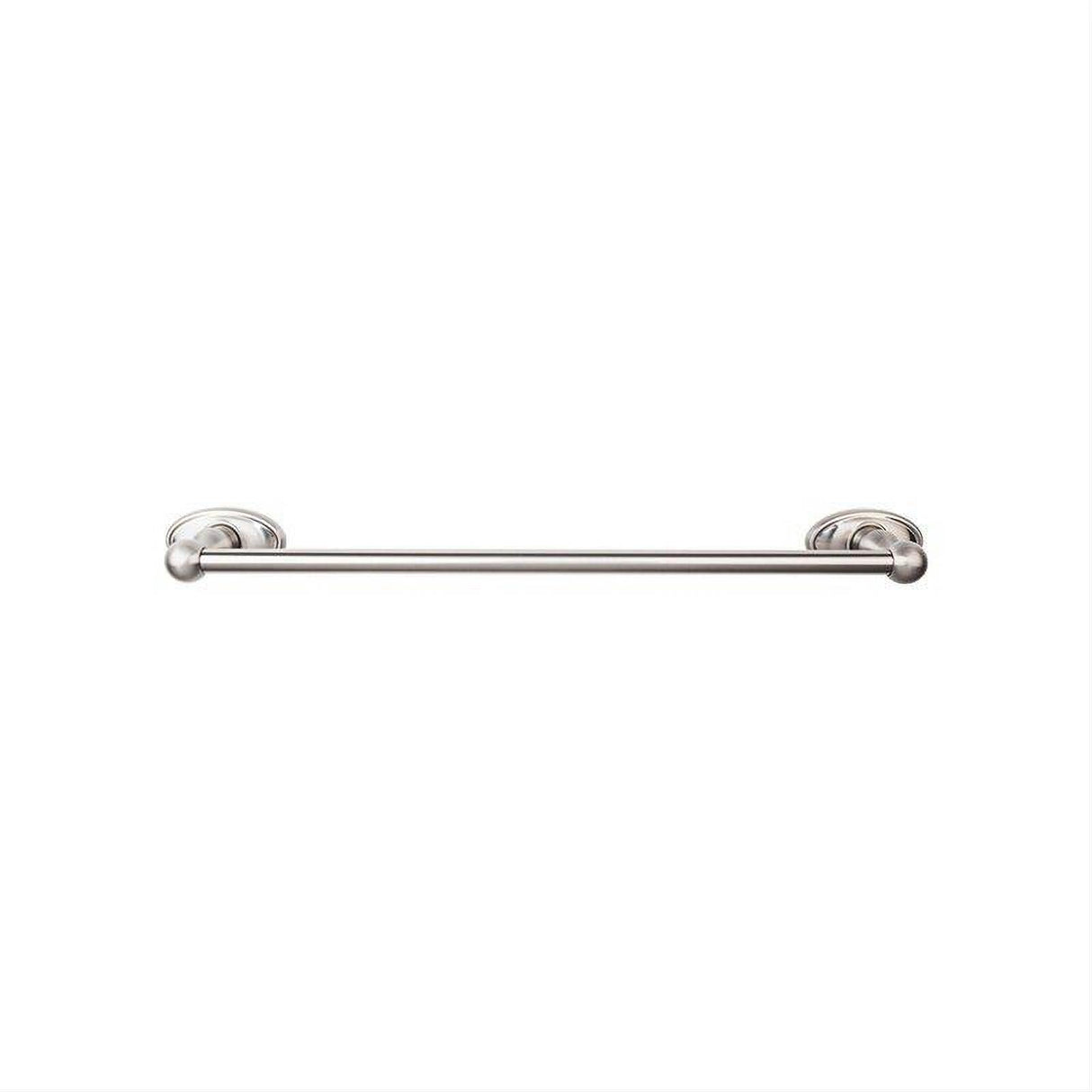 Top Knobs ED10BSNC ED10C Edwardian Bath Towel Bar 30 In. Single - Oval Backplate Brushed Satin Nickel