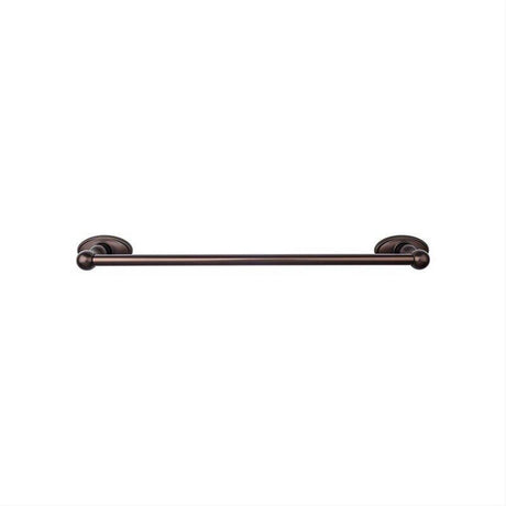 Top Knobs ED10ORBC ED10C Edwardian Bath Towel Bar 30 In. Single - Oval Backplate Oil Rubbed Bronze