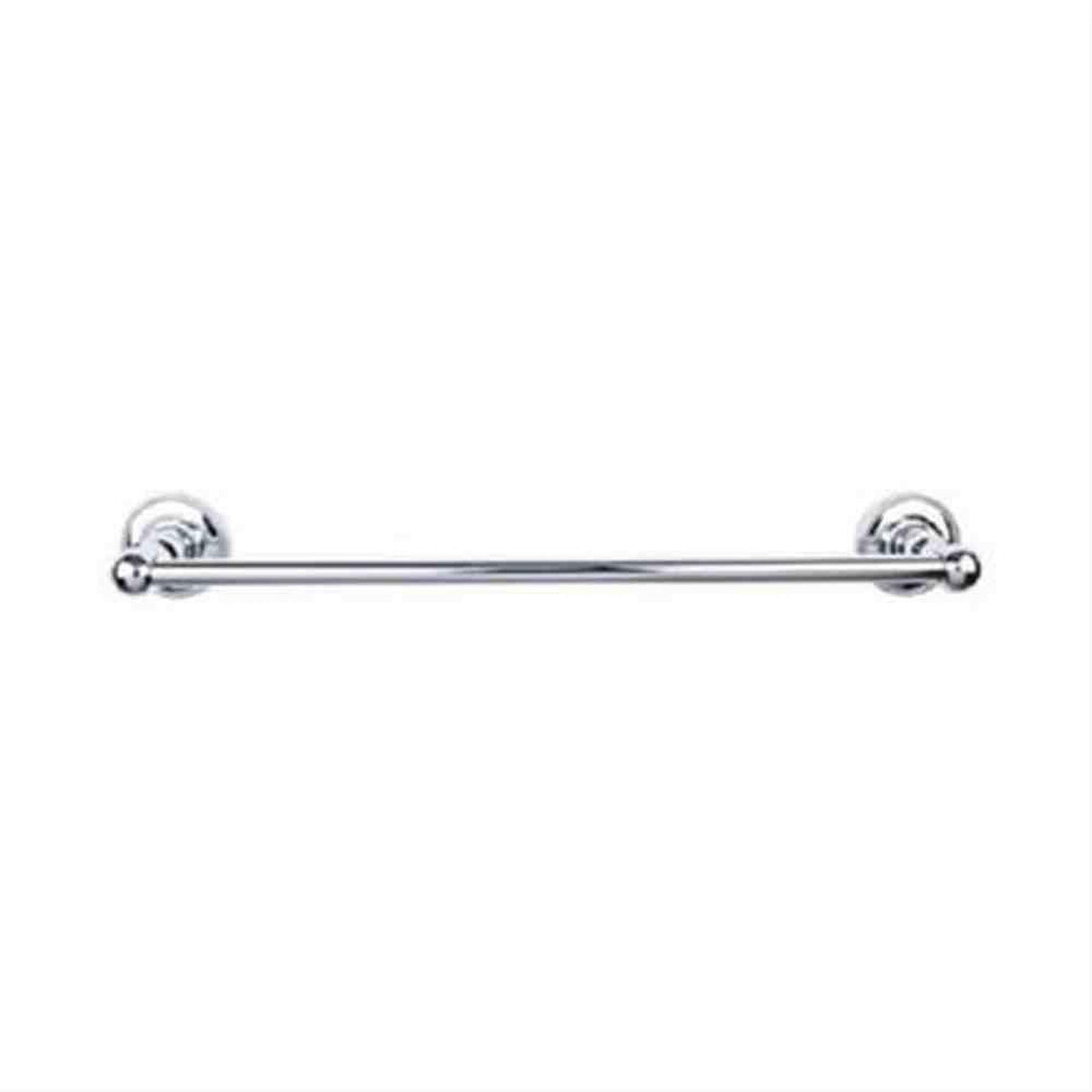 Top Knobs ED10PCA Edwardian Bath Towel Bar 30" Single Beaded Backplate Polished Chrome
