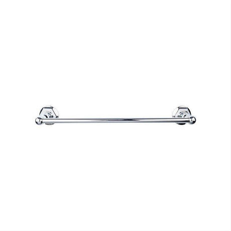 Top Knobs ED10PCB ED10B Edwardian Bath Towel Bar 30 Inch Single - Hex Backplate Polished Chrome