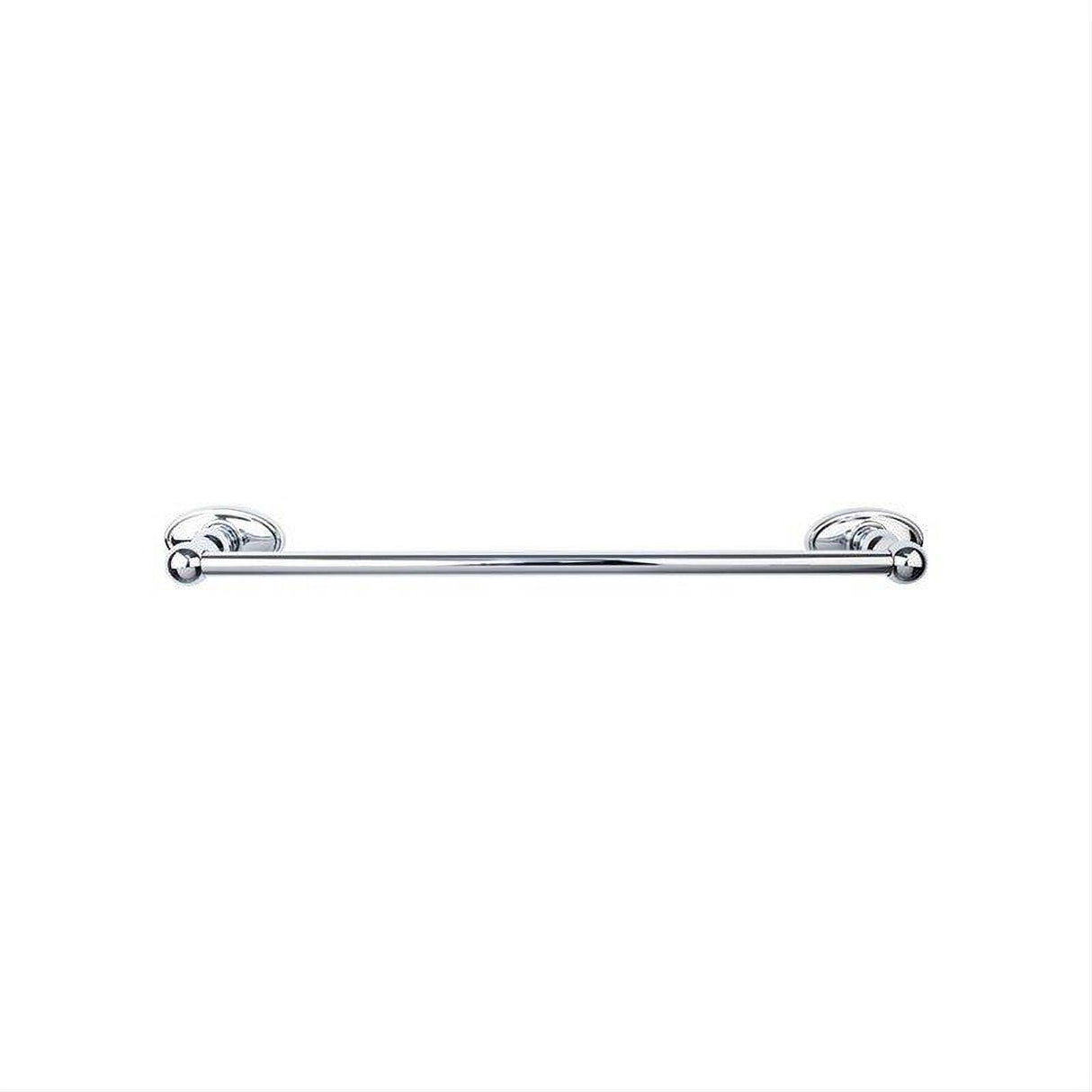 Top Knobs ED10PCC ED10C Edwardian Bath Towel Bar 30 In. Single - Oval Backplate Polished Chrome