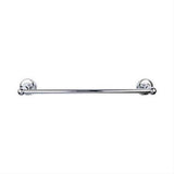 Top Knobs ED10PCD Edwardian Bath Towel Bar 30" Single Plain Backplate Polished Chrome