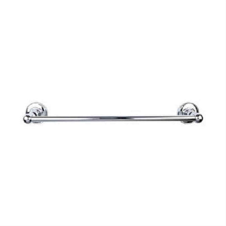 Top Knobs ED10PCD Edwardian Bath Towel Bar 30" Single Plain Backplate Polished Chrome