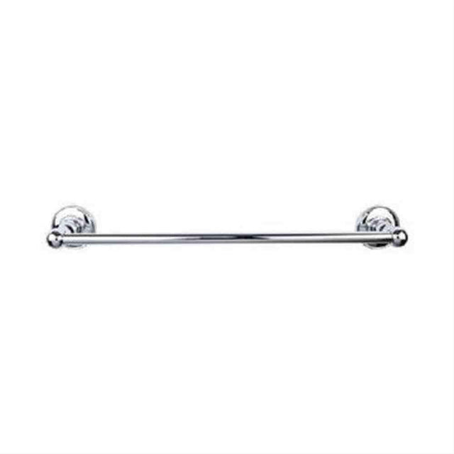 Top Knobs ED10PCD Edwardian Bath Towel Bar 30" Single Plain Backplate Polished Chrome