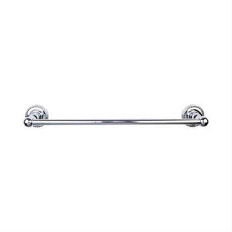 Top Knobs ED10PCF Edwardian Bath Towel Bar 30" Single Rope Backplate Polished Chrome