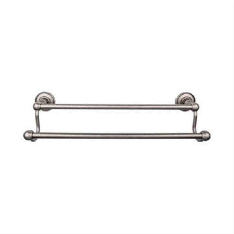 Top Knobs ED11APD Edwardian Bath Towel Bar 30" Double Plain Backplate Antique Pewter
