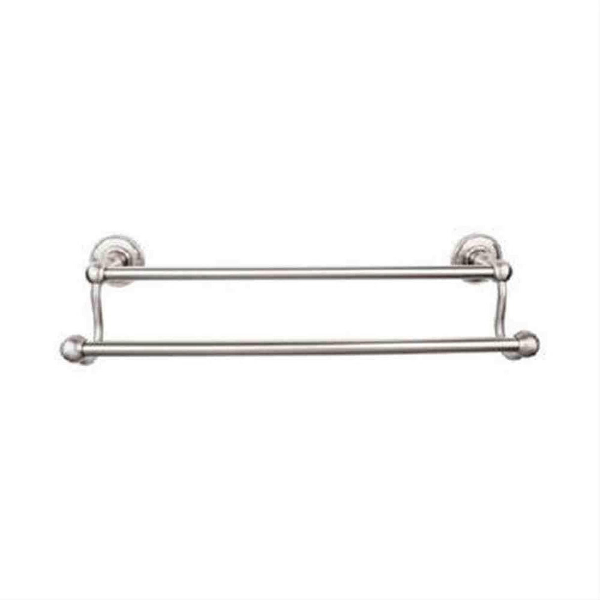 Top Knobs ED11BSNA Edwardian Bath Towel Bar 30" Double Beaded Backplate Brushed Satin Nickel