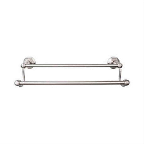 Top Knobs ED11BSNB ED11 Edwardian Bath Towel Bar 30" Double Hex Backplate Brushed Satin Nickel