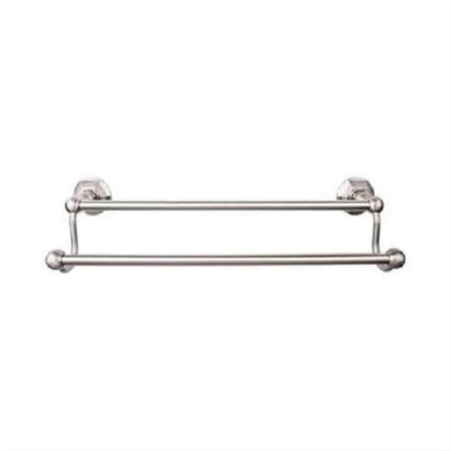 Top Knobs ED11BSNB ED11 Edwardian Bath Towel Bar 30" Double Hex Backplate Brushed Satin Nickel