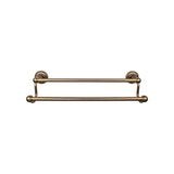 Top Knobs ED11GBZF TOP BATH (R) Edwardian Bath Double 32 1/2" Wall Mounted Towel Bar German Bronze