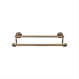 Top Knobs ED11GBZF ED11F Edwardian Bath Towel Bar 30 In. Double - Rope Backplate German Bronze