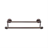 Top Knobs ED11ORBA Edwardian Bath Towel Bar 30" Double Beaded Backplate Oil Rubbed Bronze