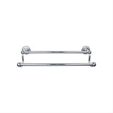 Top Knobs ED11PCF ED11F Edwardian Bath Towel Bar 30 In. Double - Rope Backplate Polished Chrome