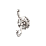 Top Knobs ED2D Edwardian Bath Double Robe Hook Plain Backplate Antique Pewter