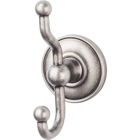 Top Knobs ED2APD antique pewter double robe hook