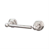 Top Knobs ED3BSNB Edwardian Bath Toilet Paper Holder Hex Backplate Brushed Satin Nickel