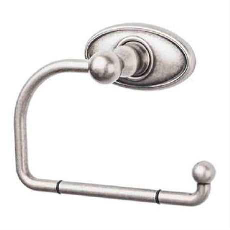 Top Knobs ED4APC Edwardian Bath Euro Toilet Paper Holder Oval Backplate Antique Pewter