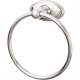 Top Knobs ED5BSNC ED5C Edwardian Towel Ring Oval Backplate Brushed Satin Nickel
