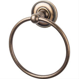 Top Knobs ED5GBZA ED5A Edwardian Towel Ring Beaded Backplate German Bronze