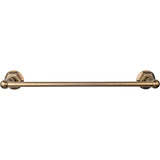 Top Knobs ED6B Edwardian Bath Towel Bar 18 Inch Single - Hex Backplate German Bronze