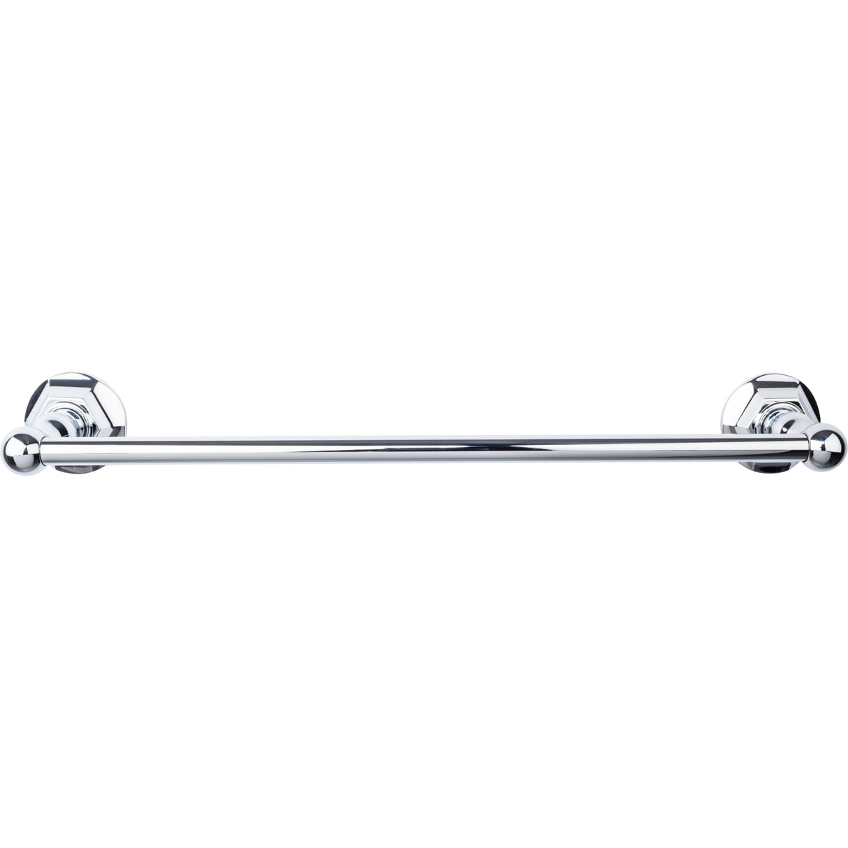 Top Knobs ED6B Edwardian Bath Towel Bar 18 Inch Single - Hex Backplate German Bronze