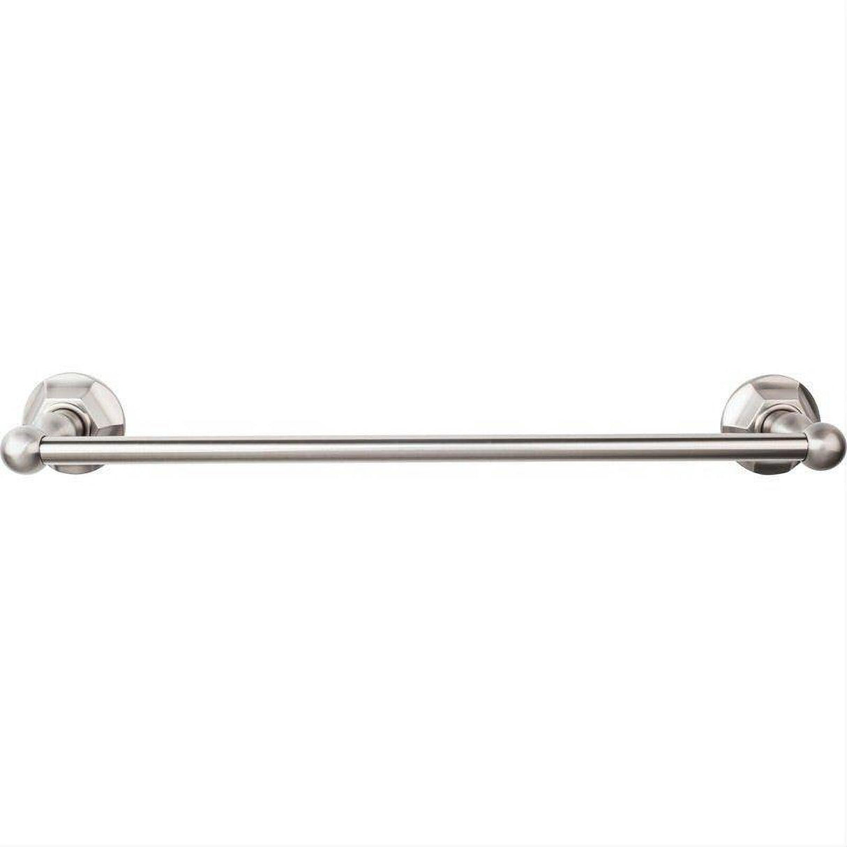 Top Knobs ED6BSNB ED6B Edwardian Bath Towel Bar 18 Inch Single - Hex Backplate German Bronze Brushed Satin Nickel