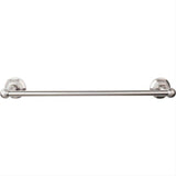 Top Knobs ED6BSNB ED6B Edwardian Bath Towel Bar 18 Inch Single - Hex Backplate German Bronze Brushed Satin Nickel