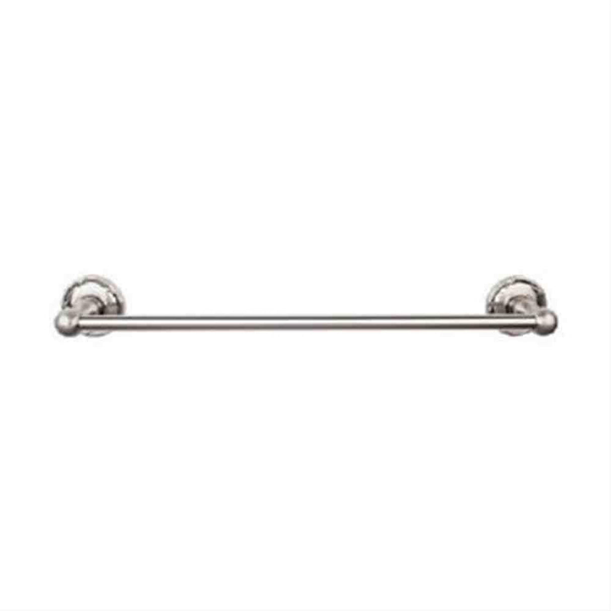 Top Knobs ED6BSNE Edwardian Bath Towel Bar 18" Single Ribbon Backplate Brushed Satin Nickel