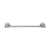 Top Knobs ED6BSNE Edwardian Bath Towel Bar 18" Single Ribbon Backplate Brushed Satin Nickel