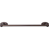 Top Knobs ED6C Edwardian Bath Towel Bar 18 In. Single - Oval Backplate German Bronze