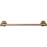 Top Knobs ED6GBZB ED6B Edwardian Bath Towel Bar 18 Inch Single - Hex Backplate German Bronze