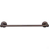 Top Knobs ED6ORBA ED6 Edwardian Bath Towel Bar 18 In. Single - Beaded Bplate Oil Rubbed Bronze