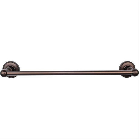 Top Knobs ED6ORBA ED6 Edwardian Bath Towel Bar 18 In. Single - Beaded Bplate Oil Rubbed Bronze