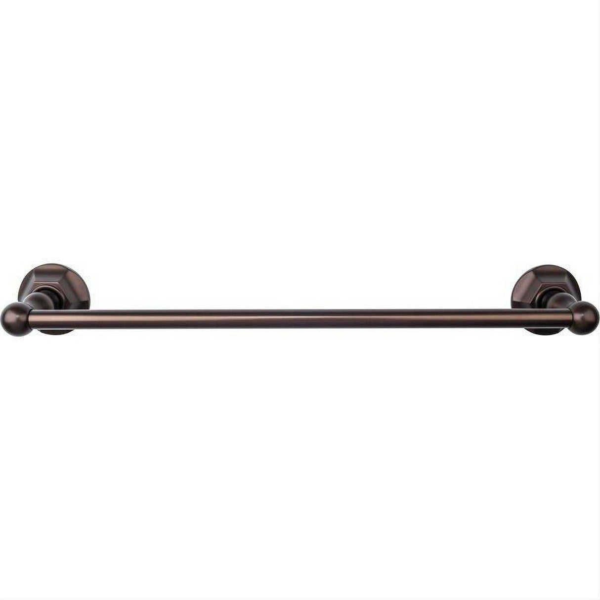 Top Knobs ED6ORBB ED6B Edwardian Bath Towel Bar 18 Inch Single - Hex Backplate German Bronze Oil Rubbed Bronze