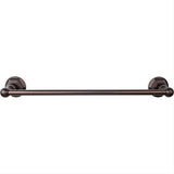 Top Knobs ED6ORBB ED6B Edwardian Bath Towel Bar 18 Inch Single - Hex Backplate German Bronze Oil Rubbed Bronze