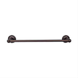 Top Knobs ED6ORBE Edwardian Bath Towel Bar 18" Single Ribbon Backplate Oil Rubbed Bronze