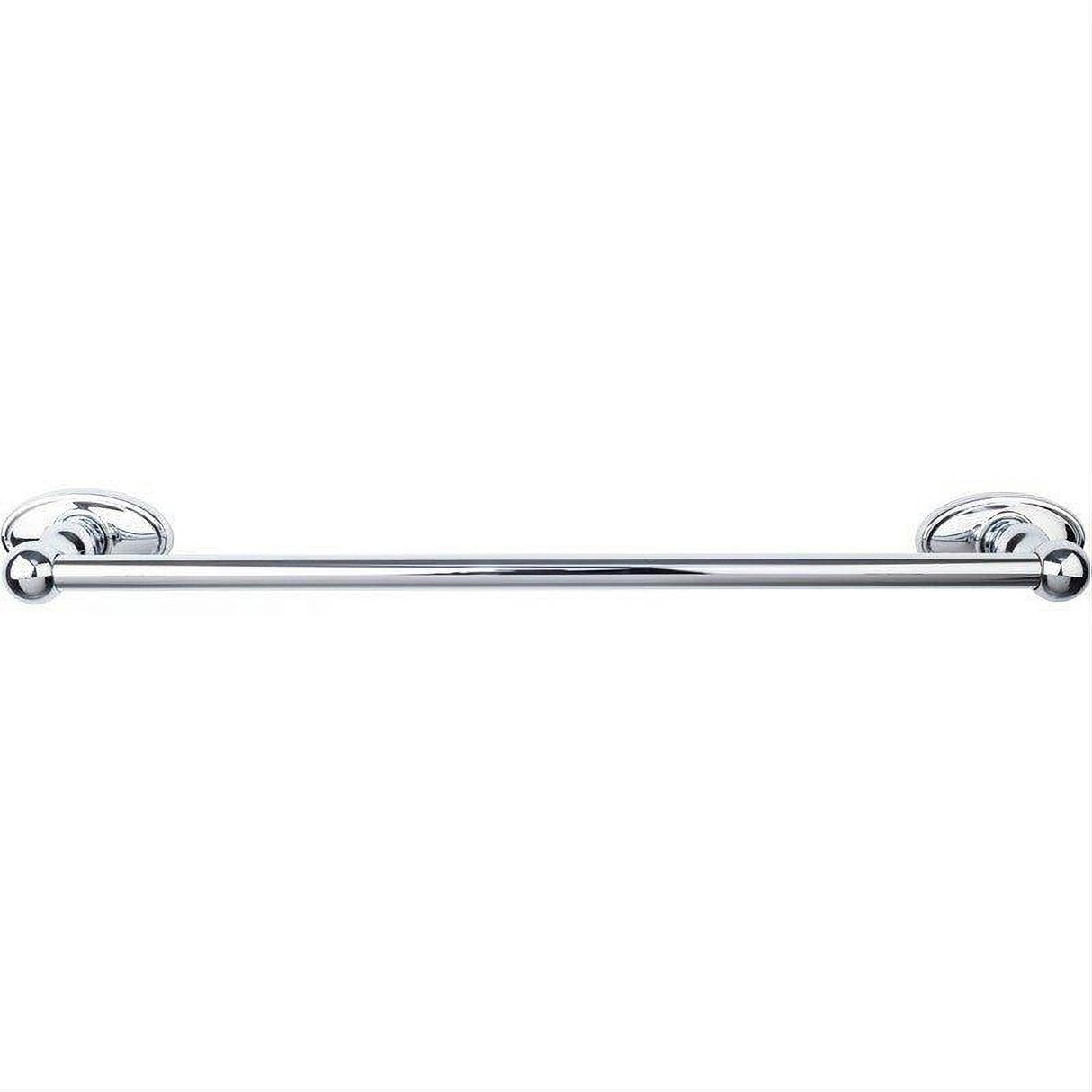 Top Knobs ED6PCC ED6C Edwardian Bath Towel Bar 18 In. Single - Oval Backplate German Bronze Polished Chrome
