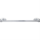 Top Knobs ED6PCC ED6C Edwardian Bath Towel Bar 18 In. Single - Oval Backplate German Bronze Polished Chrome