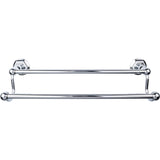 Top Knobs ED7 Edwardian Bath Towel Bar 18" Double Hex Backplate