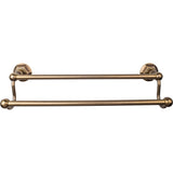 Top Knobs ED7 Edwardian Bath Towel Bar 18" Double Hex Backplate